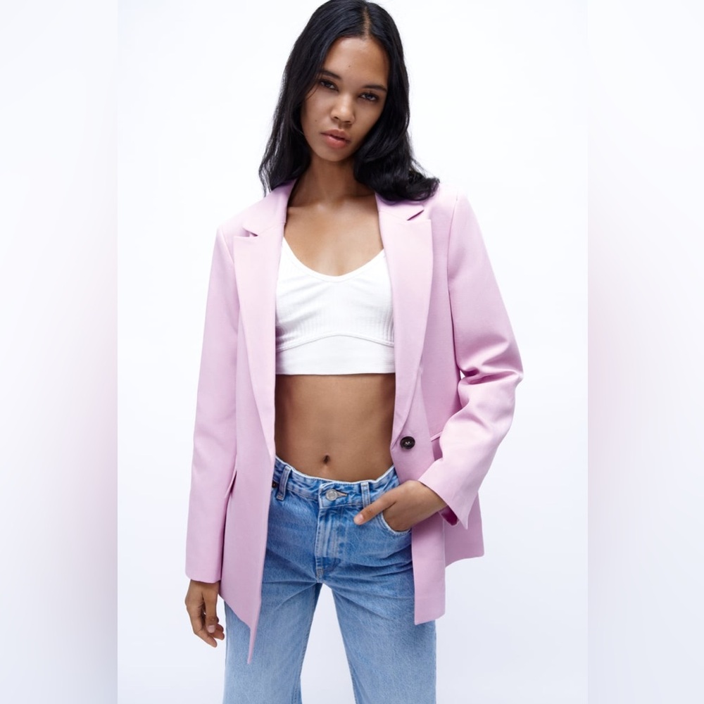 ZARA longline straight blazer